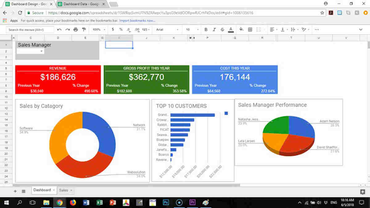 Google Sheets - Dashboard Design an Online Course for health economists